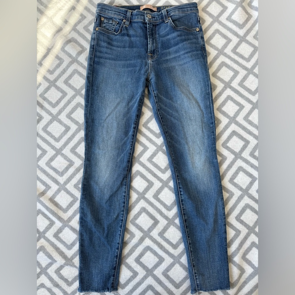 7 For All Mankind B(air) High Waste Skinny Ankle Jeans 28